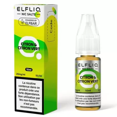 E-Liquide Sels de Nicotine Citron & Citron Vert - Elfliq - 10ml - Elf Bar 0