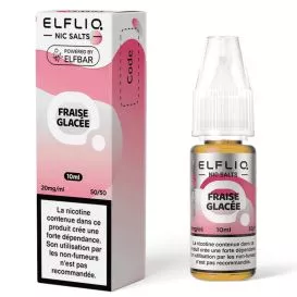E-Liquide Sels de Nicotine Fraise Glacée - Elfliq - 10ml - Elf Bar
