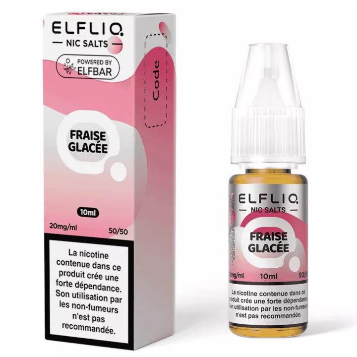E-liquide au sel de nicotine Fraise Glac&eacute;e  - Elfbar
