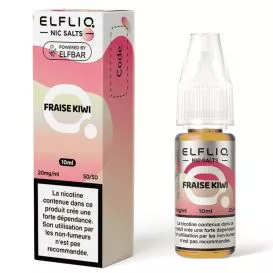 E-Liquide Sels de Nicotine Fraise Kiwi - Elfliq - 10ml - Elf Bar