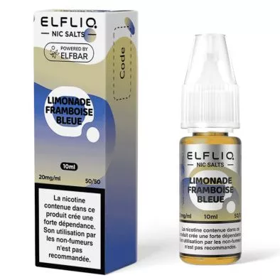 E-Liquid Sels de Nicotine Limonade Framboise Bleue - Elfliq - 10ml - Elf Bar 0
