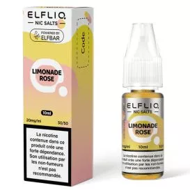 E-Liquide Sels de Nicotine Limonade Rose - Elfliq - 10ml - Elf Bar