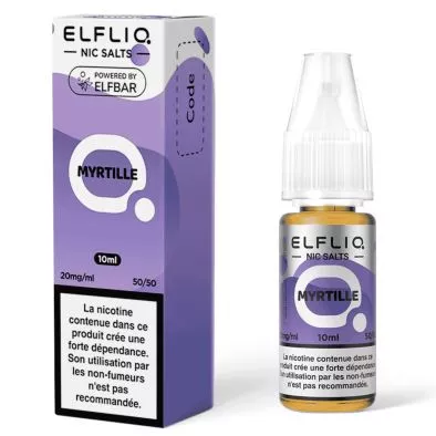 E-Liquide Sels de Nicotine Myrtille - Elfliq - 10ml - Elf Bar 0