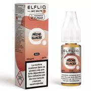 E-Liquide Sels de Nicotine Pêche Glacée - Elfliq - 10ml - Elf Bar