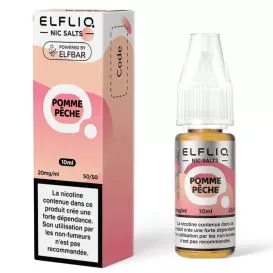 E-Liquide Sels de Nicotine Pomme Pêche - Elfliq - 10ml - Elf Bar