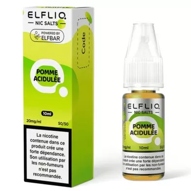 E-Liquide Sels de Nicotine Sour Apple - Elfliq - 10ml - Elf Bar 0