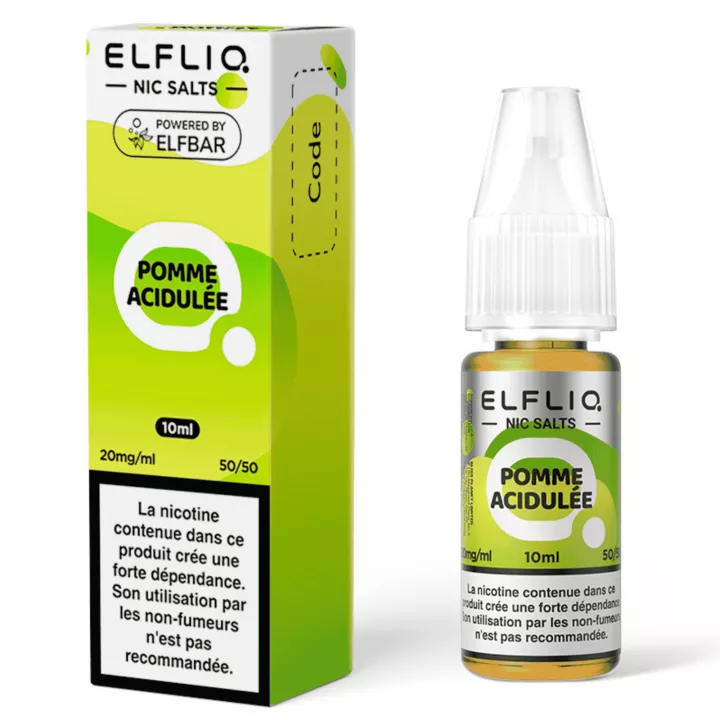 E-liquide au sel de nicotine Pomme Acidul&eacute;e - Elfbar
