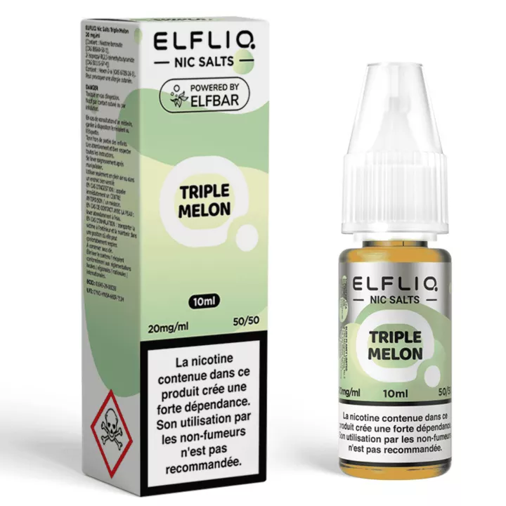 E-liquide au sel de nicotine Triple Melon Elfliq - Elfbar