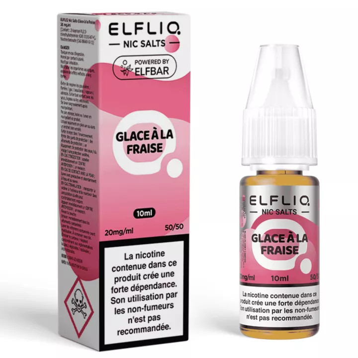 E-liquide au sel de nicotine Glace &agrave; la Fraise - Elfbar