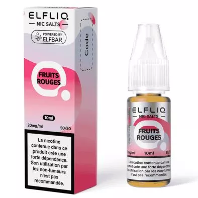 E-Liquide Sels de Nicotine Strawberry Raspberry Cherry Ice - Elfliq - 10ml - Elf Bar 0