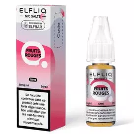 E-Liquide Sels de Nicotine Strawberry Raspberry Cherry Ice - Elfliq - 10ml - Elf Bar