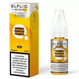 E-Liquide Sels de Nicotine Pineapple Mango Orange - Elfliq - 10ml - Elf Bar