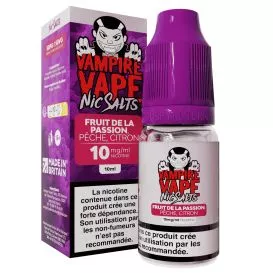 E-Liquide Sels de Nicotine Fruit de la Passion Pêche Citron - 10ml - Vampire Vape
