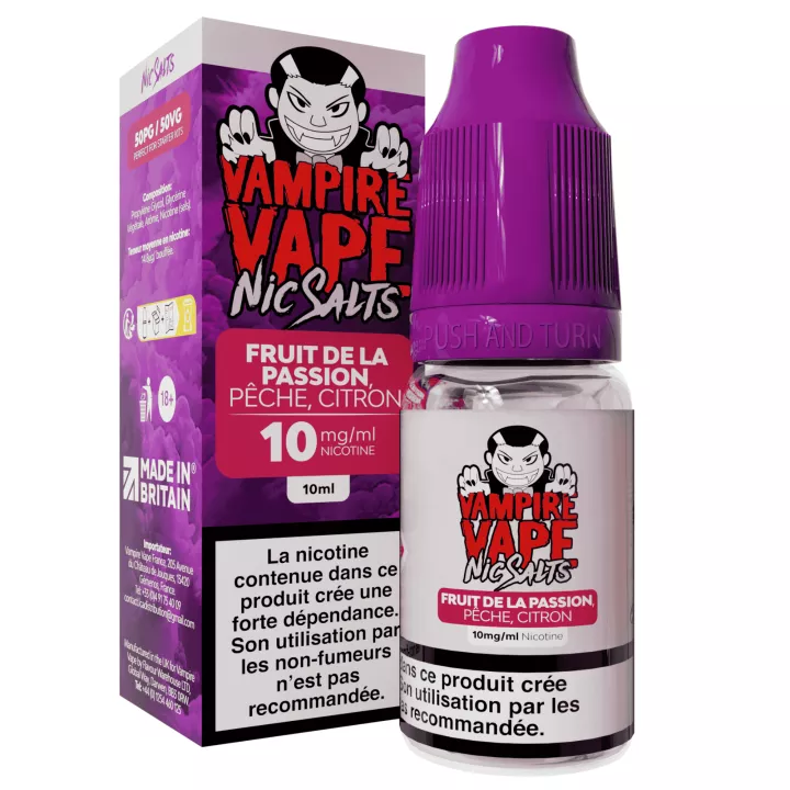 E-liquide Vampire Vape &bull; 10 ml Fruit de la Passion P&ecirc;che Citron