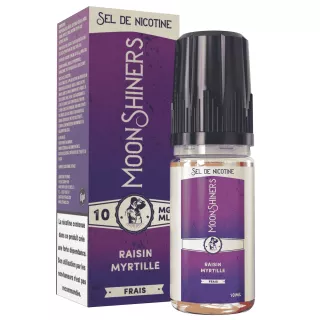 E-Liquide Sels de Nicotine Raisin Myrtille - Moonshiners Frais - 10ml - Le French Liquide