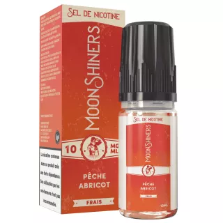 E-Liquide Sels de Nicotine P&ecirc;che Abricot - Moonshiners Frais - 10ml - Le French Liquide