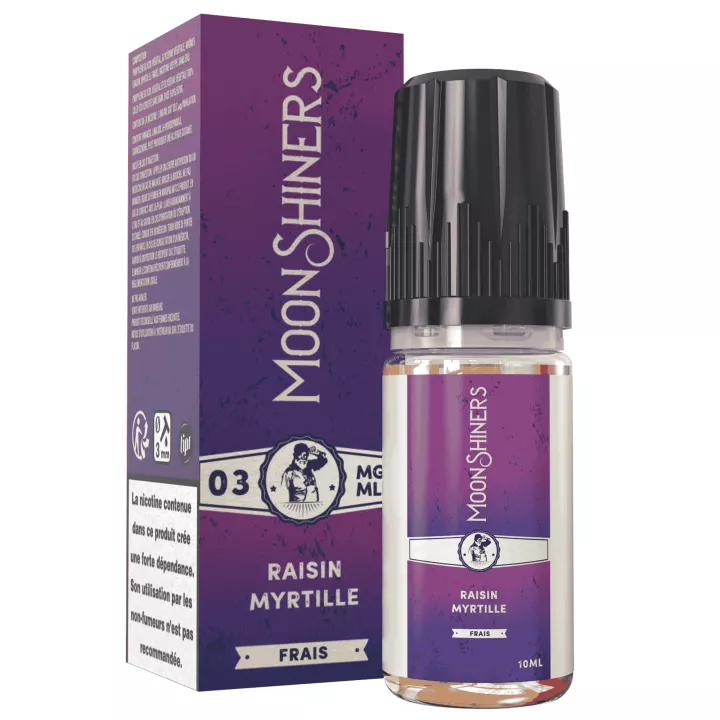 E-liquide Raisin Myrtille Frais 10 ml Moonshiners - Le French Liquide