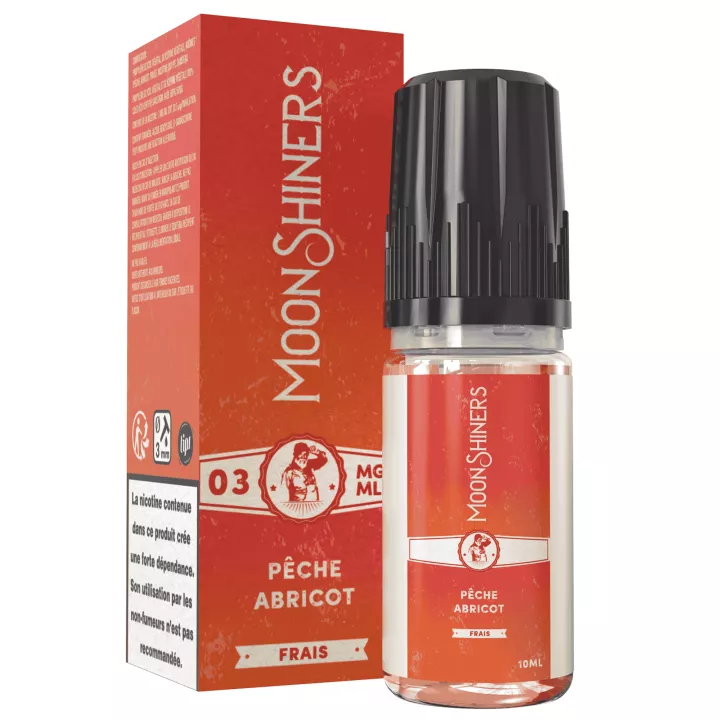 E-liquide P&ecirc;che Abricot 10 ml Moonshiners - Le French Liquide