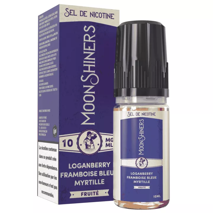 E-Liquide Logan Berry Framboise Myrtille NS 10 ml Moonshiners - Le French Liquide