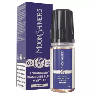 E-Liquide Logan Berry Framboise Myrtille - Moonshiners Fruit&eacute;e - 10ml - Le French Liquide