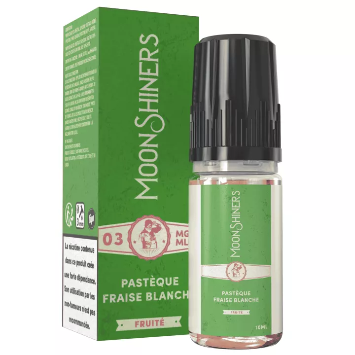 E-liquide Past&egrave;que Fraise Blanche 10 ml Moonshiners - Le French Liquide