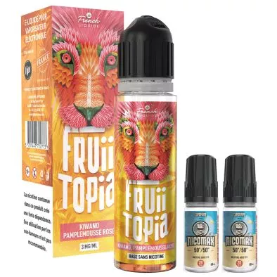 E-Liquide Kiwano Pamplemousse Rose - Fruiitopia - 60ml - Le French Liquide 0