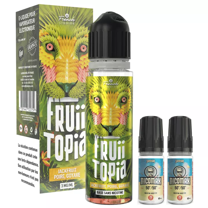 E-liquide Fruiitopia Jackfruit Poire Goyave 60 ml Le French Liquide