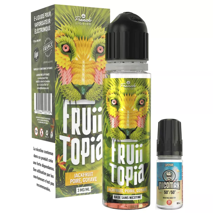 E-liquide Fruiitopia Jackfruit Poire Goyave 60 ml Le French Liquide