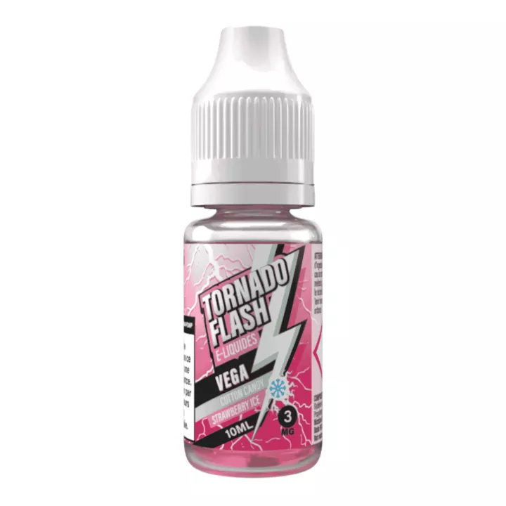 E-liquide Vega Cotton Candy Strawberry Ice 10 ml - Tornado Flash