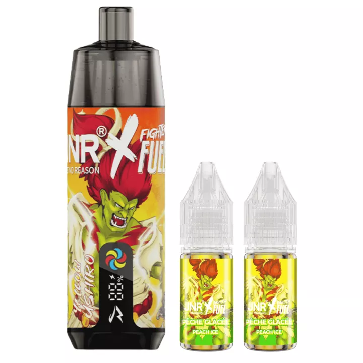 Puff JNR x Fighter Fuel &bull; Shisha Plus 28K &bull; P&ecirc;che Glac&eacute;e