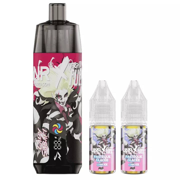 Puff JNR x Fighter Fuel &bull; Shisha Plus 28K &bull; Past&egrave;que Glac&eacute;e