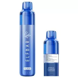 Puff cartouche Myrtille Framboise acidulées Plus30 - Elfbar