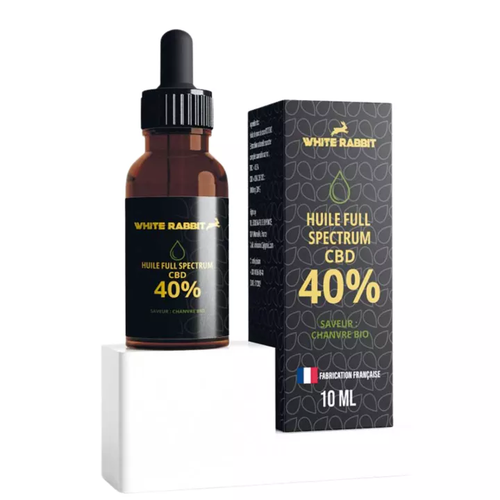 Huile CBD Full Spectrum Chanvre Bio - White Rabbit
