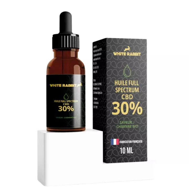 Huile CBD Full Spectrum Chanvre Bio - White Rabbit
