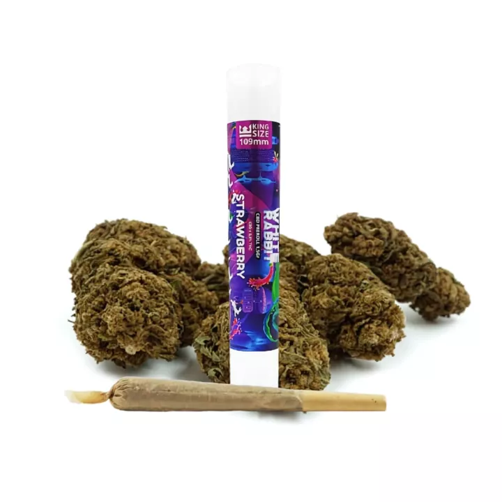 Joint CBD pr&eacute;-roul&eacute; Strawberry - White Rabbbit