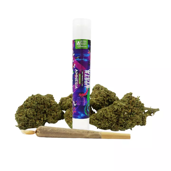 Joint pr&eacute;-roul&eacute; CBD Amnesia - White Rabbbit