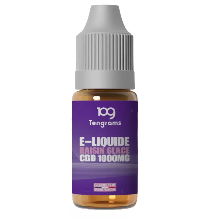 E-liquide CBD 1000 mg ou 2000 mg - Raisin Glac&eacute; - Tengrams