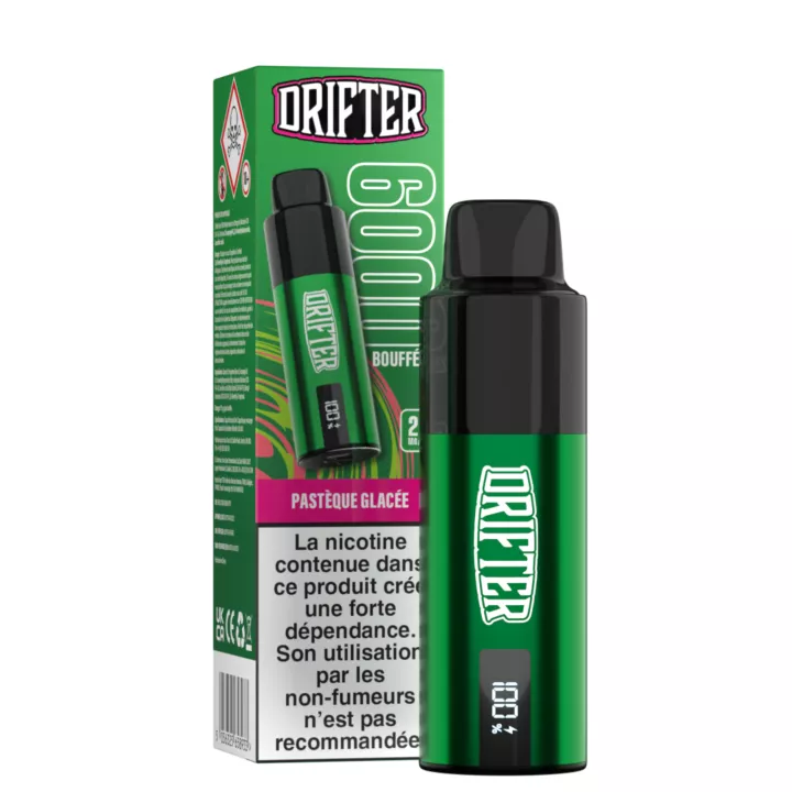 Drifter Bar 6K - puff rechargeable - Past&egrave;que Glac&eacute;e