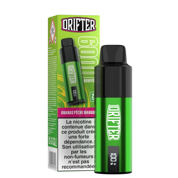 Drifter Bar 6K - puff rechargeable - Ananas P&ecirc;che Mangue