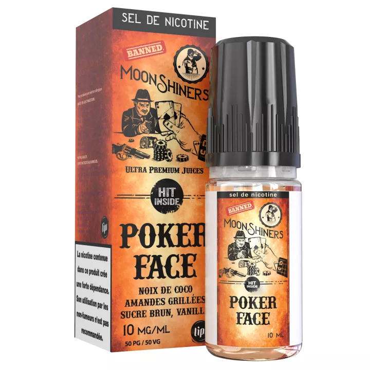 E-liquide Poker Face - 10 ml sels de nicotine - Moonshiners
