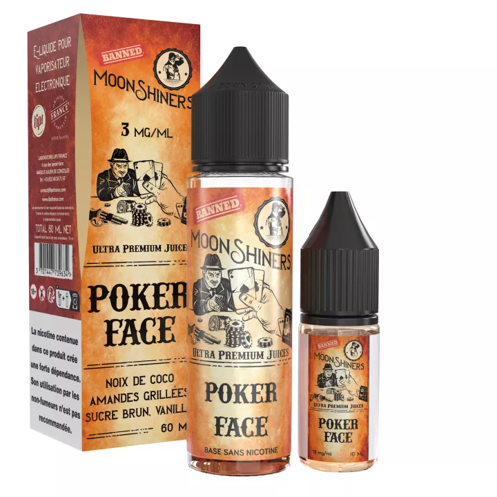 E-liquide Poker Face - Moonshiners grand format avec booster