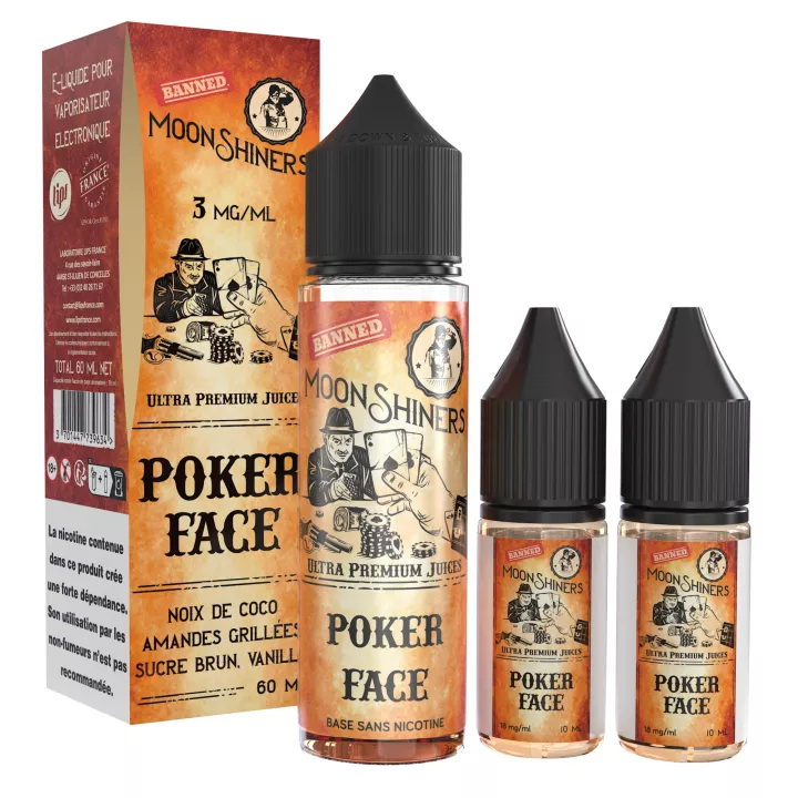 E-liquide Poker Face - Moonshiners grand format avec booster
