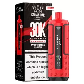 Puff Hybride Strawberry Punch Hyper Max 30K - Crown Bar - AI Fakher