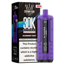 Puff Hybride Blueberry Mint Hyper Max 30K - Crown Bar - AI Fakher