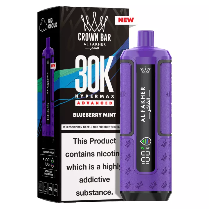 Puff Al Fakher 30K - 30 000 bouff&eacute;es - Blueberry Mint