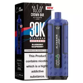 Puff Hybride Blueberry Raspberry Hyper Max 30K - Crown Bar - AI Fakher