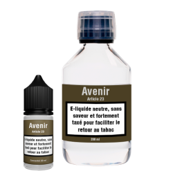 E-liquide base 200 ml Avenir avec l'Article 23 et booster