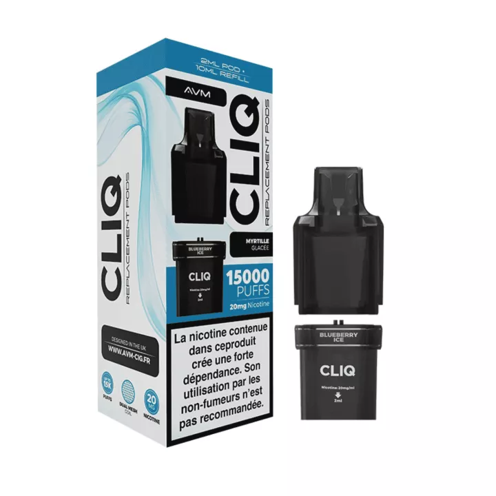 Kartusche Puff Gefrorene Blaubeere Cliq 15000 &ndash; AVM