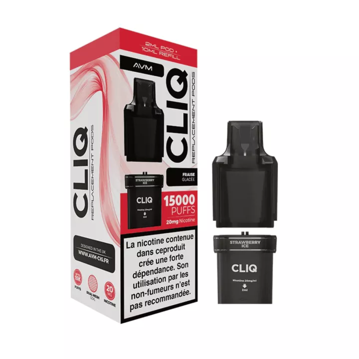 Kartusche Puff Fraise Glac&eacute;e Cliq 15000 &ndash; AVM