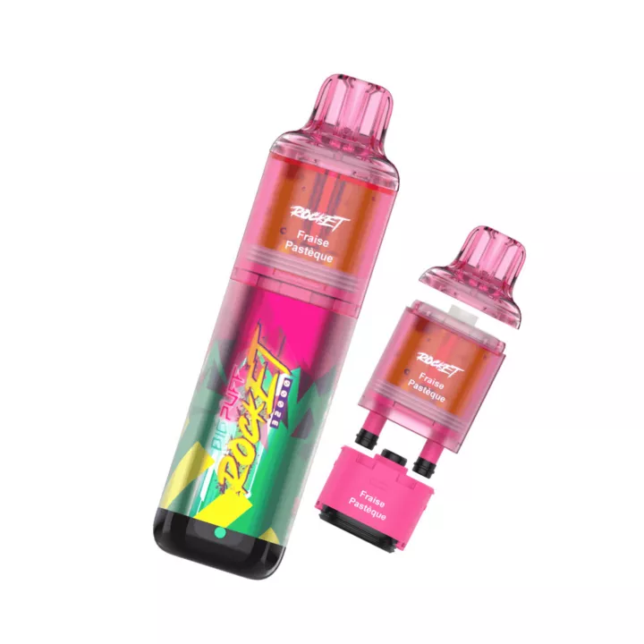 Puff Rocket 32 000 bouff&eacute;es - saveur fraise, past&egrave;que | E-Garette